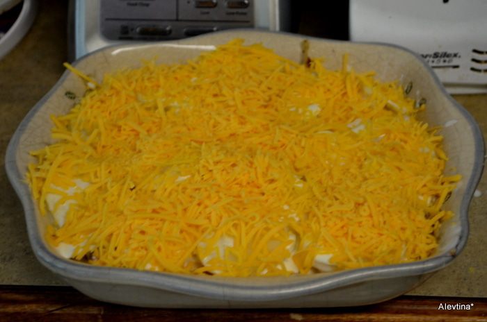 Картофельная запеканка с грибами и сыром