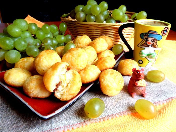 Сырное заварное печенье &amp;quot;Солнечные зайчики&amp;quot;