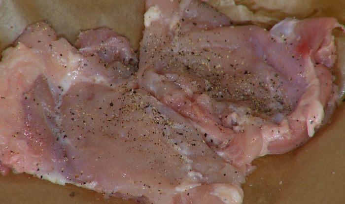 Паста с курицей и белыми грибами 
