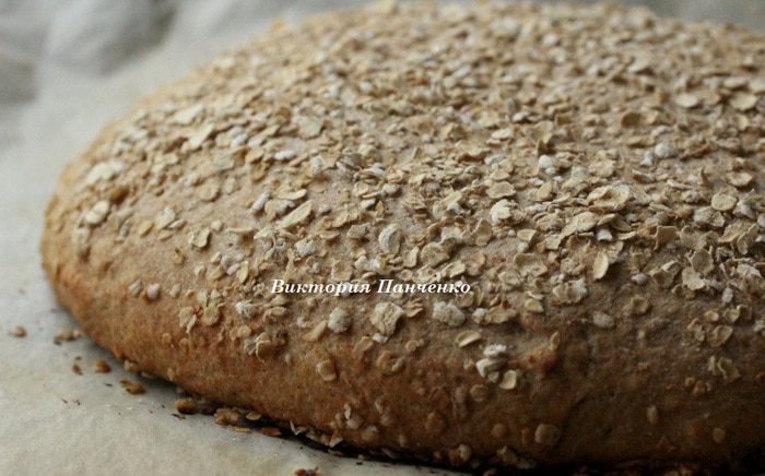 Ржаной хлеб на пиве с медом и овсяными хлопьями