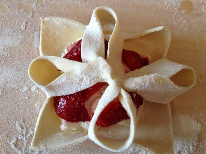 Конвертики с клубникой