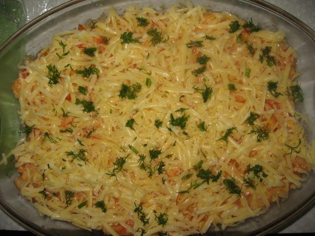 Огретен с томатами и яйцами