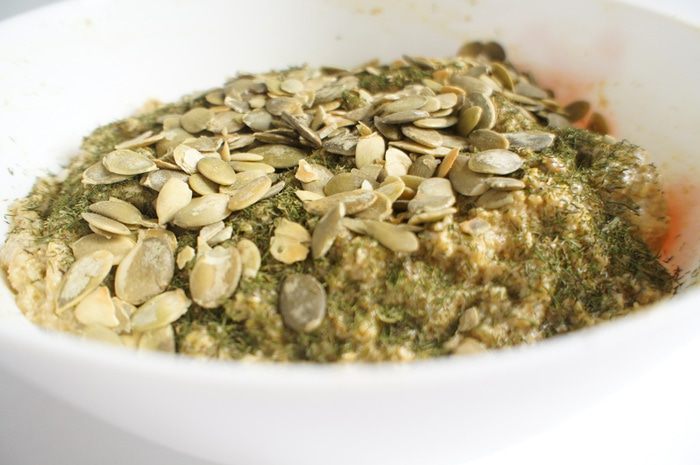 Булочки бездрожжевые с тыквенными семечками