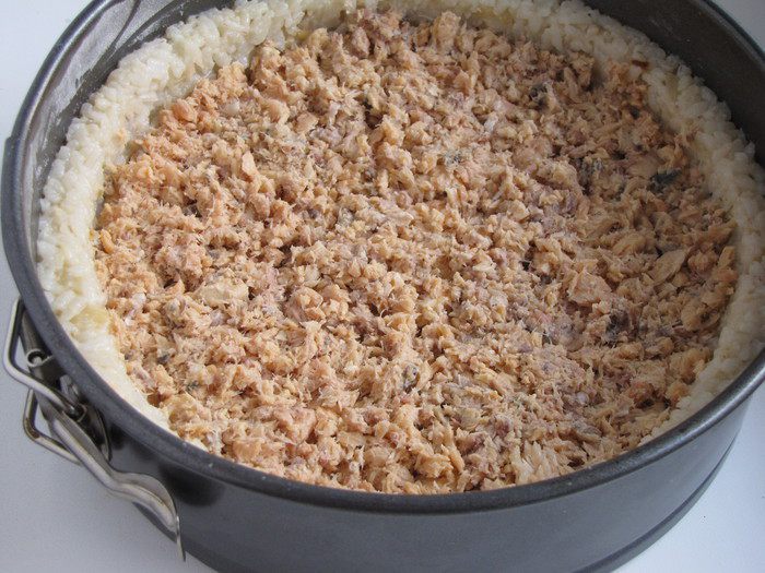 Сырный пирог из лосося