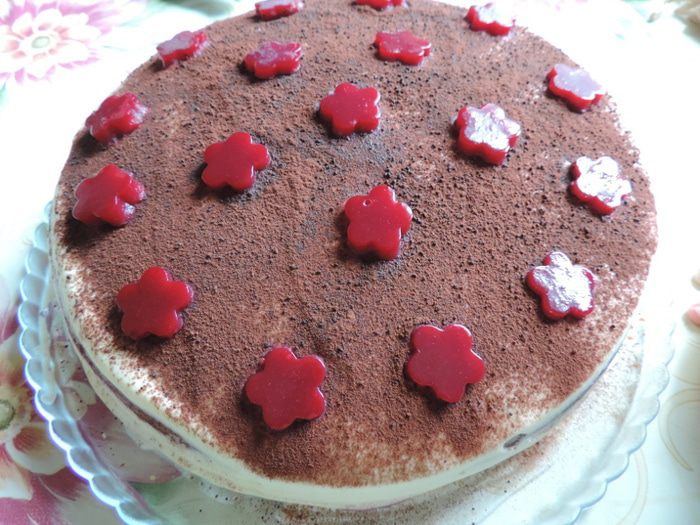 Бисквитный торт со сметанным кремом и малиновым курдом &amp;quot;Восторг&amp;quot;