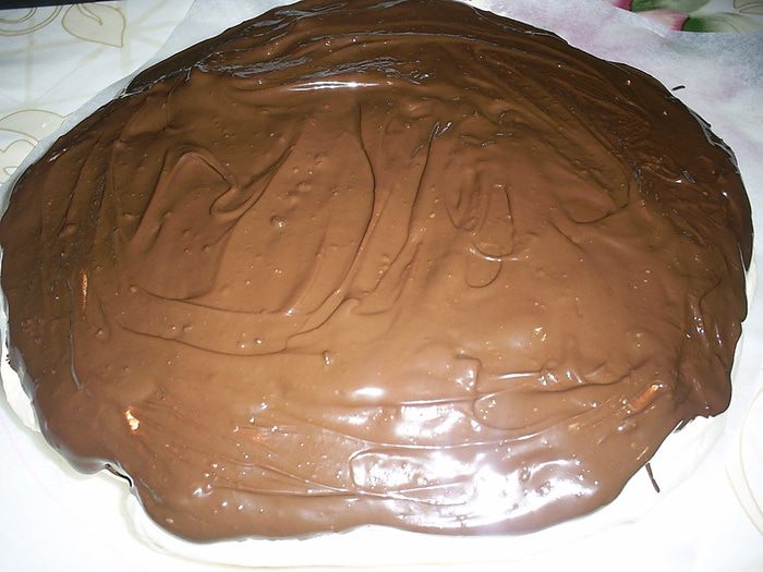 Торт &amp;quot;Крем-брюле с вишневой прослойкой в шоколаде&amp;quot; 