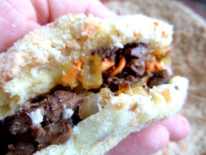 Картофельные зразы с печенью