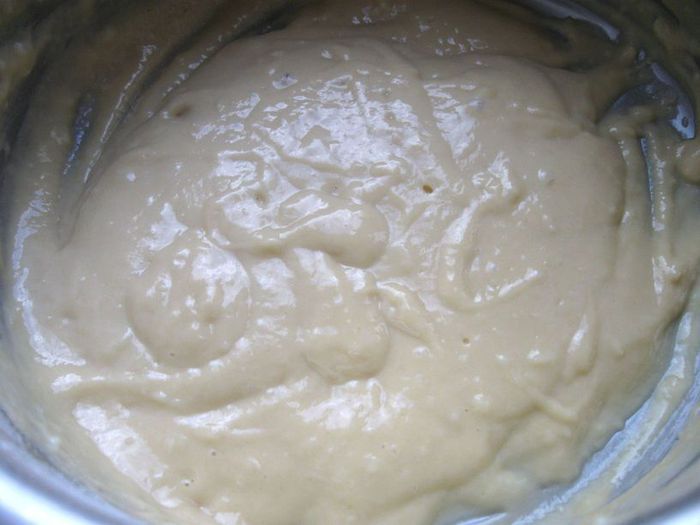 Пирог из заварного теста с грибами