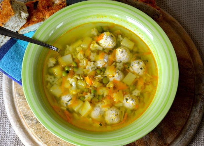 Суп с индюшиными фрикадельками