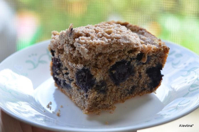 Кекс кофейный с голубикой