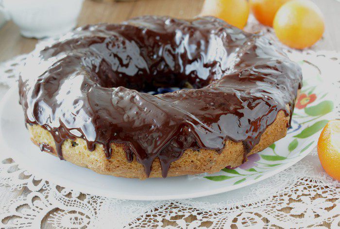  Апельсиновый кекс с шоколадом