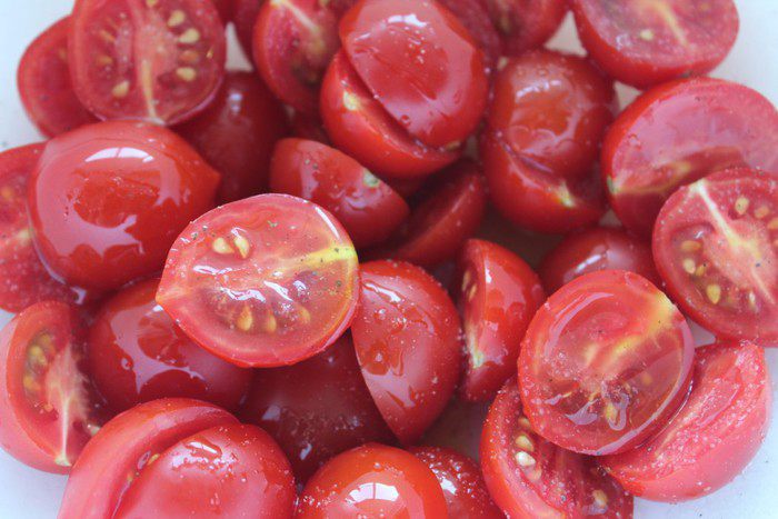 Картофельный тарт с черри и укропом