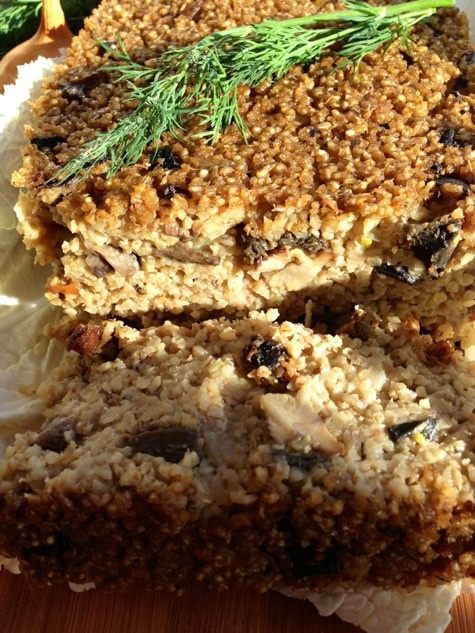 Крупяной каравай с грибами