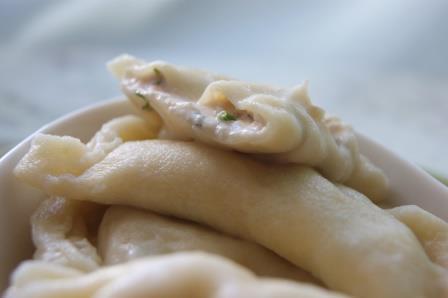 Вареники с форелью и рикоттой