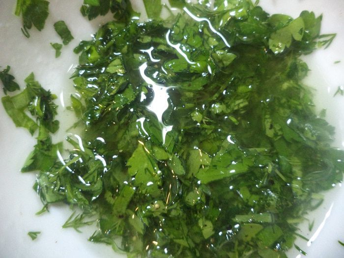 Зеленый салат с рисом