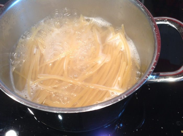 Паста с вешенками 