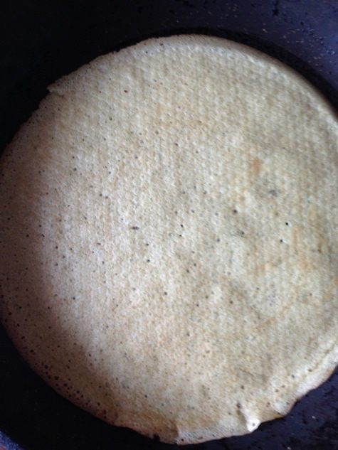 Ржаные блинчики на сыворотке со щавелем и петрушкой