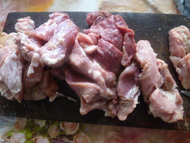 Блинный пирог с мясом 