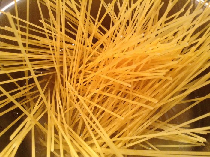 Спагетти с рыбкой