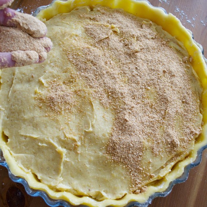 Открытый пирог с кремом франжипан (Crostata con crema Frangipane)