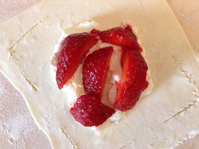 Конвертики с клубникой