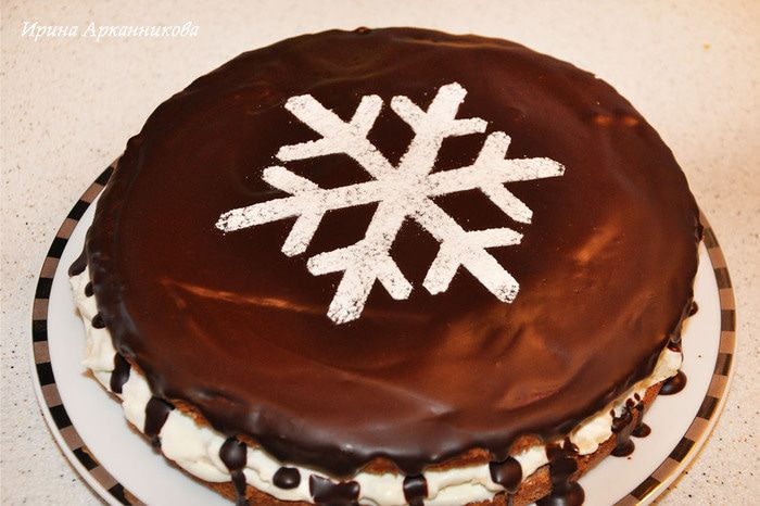 Шоколадно-банановый торт