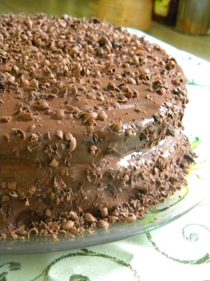 Бисквитный торт с апельсиново-вишневым желе