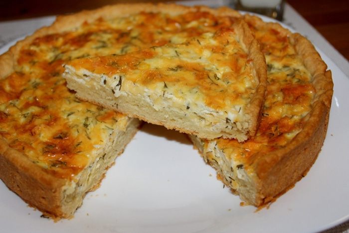 Пирог с сыром и творогом