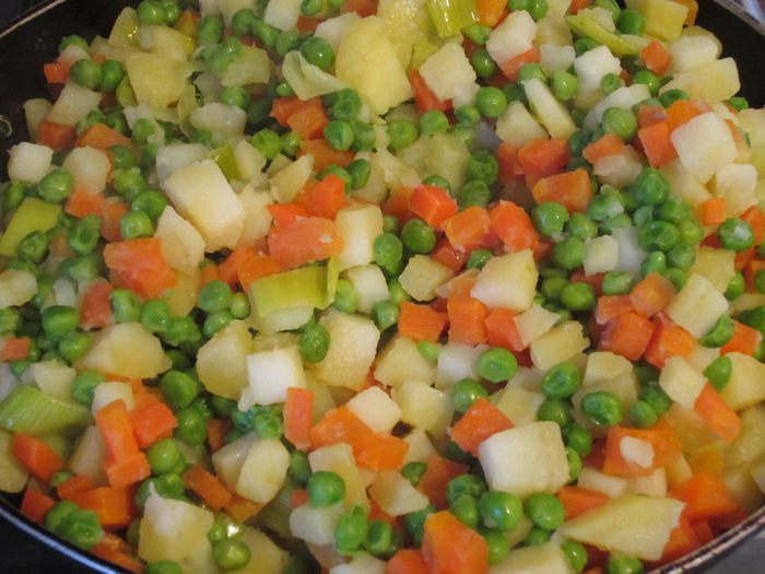 Овощной террин с яйцом