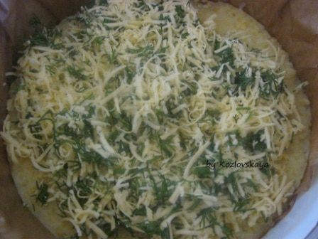 Закусочный торт из поленты с сыром