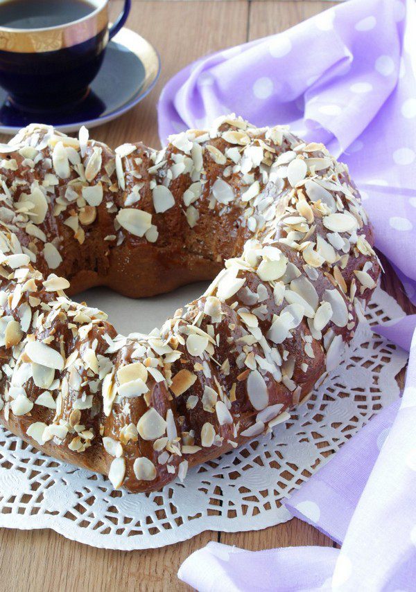 Карамельный кекс с  глазурью