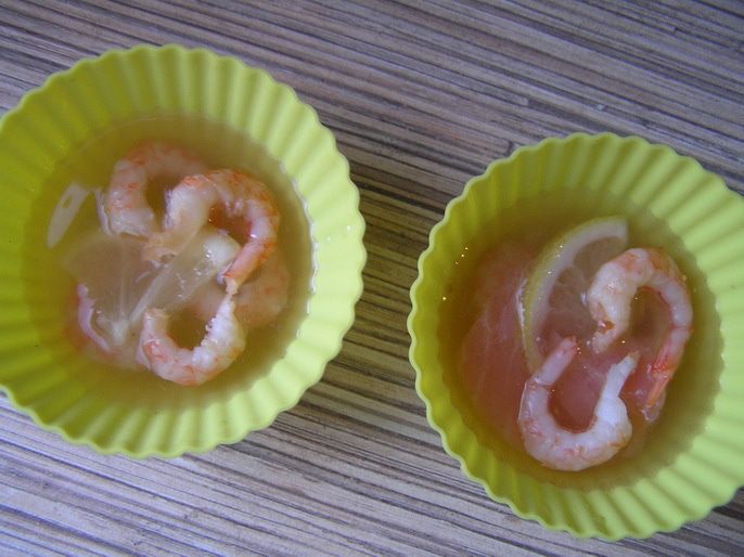 Креветки в шампанском