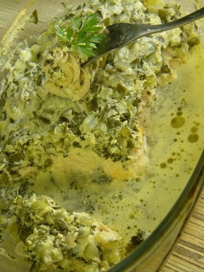 Куриные рулетики с яйцом и зеленью