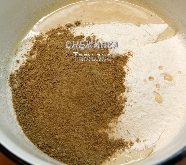 Ароматный хлебец на кефире с грецкими орехами