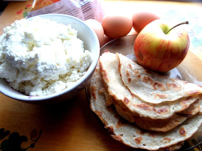 Творожник на блинах &amp;quot;Хризантема&amp;quot;