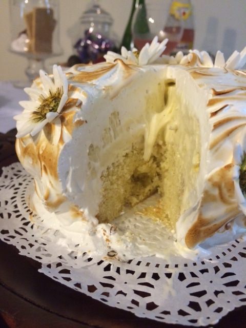 Торт &amp;quot;Аляска&amp;quot; с ромашково-медовым мороженым