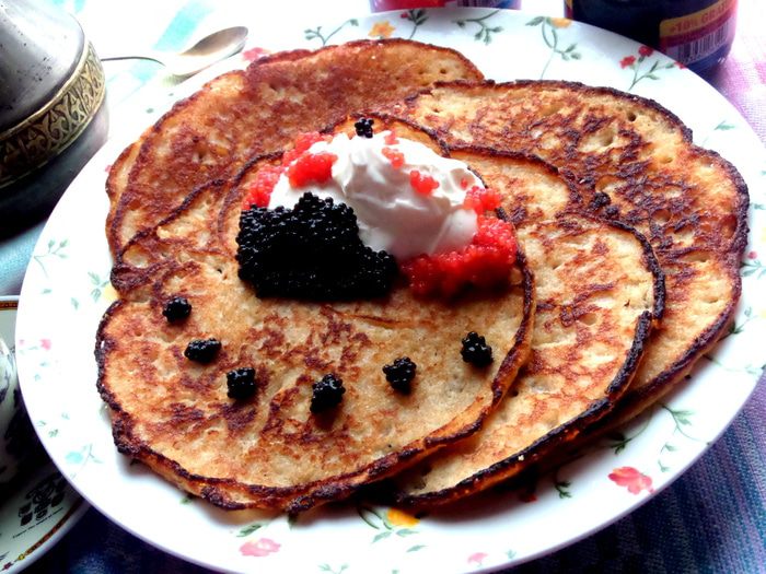 Блины гречишные с икрой