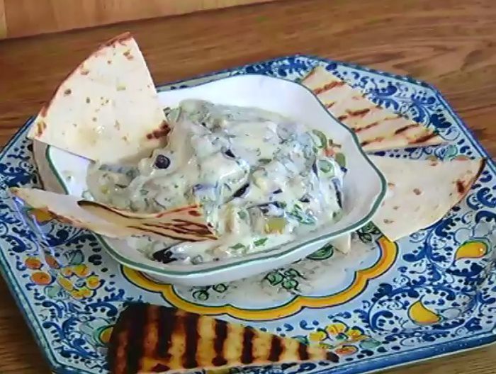 Тортильи с баклажанным соусом 