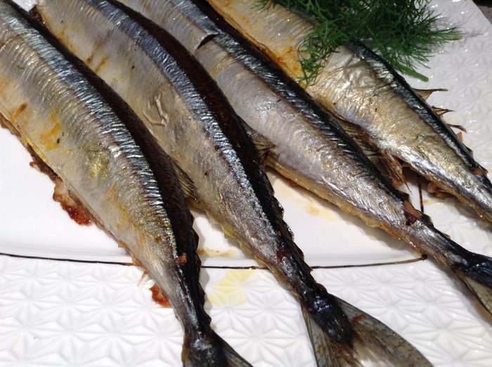 Сайра в духовке