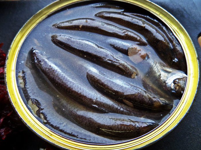 Свекольный гарнир с килечкой