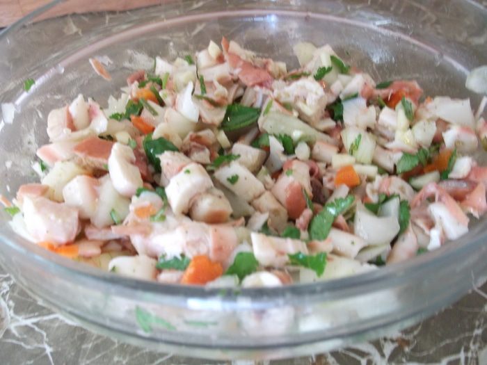 Салат из осьминога