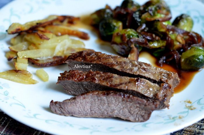 Говядина с горчицей и коричневым сахаром