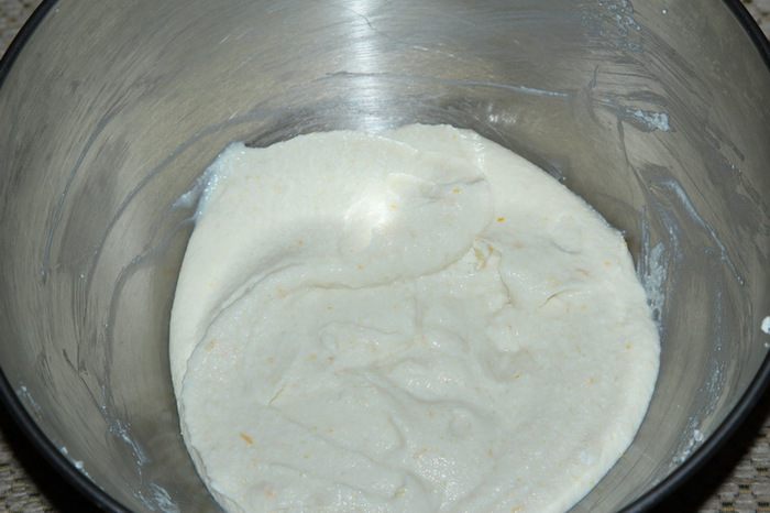 Творожно-яблочный мусс с апельсиновым желе