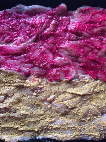 Запеченное куриное филе с грибами и хреном