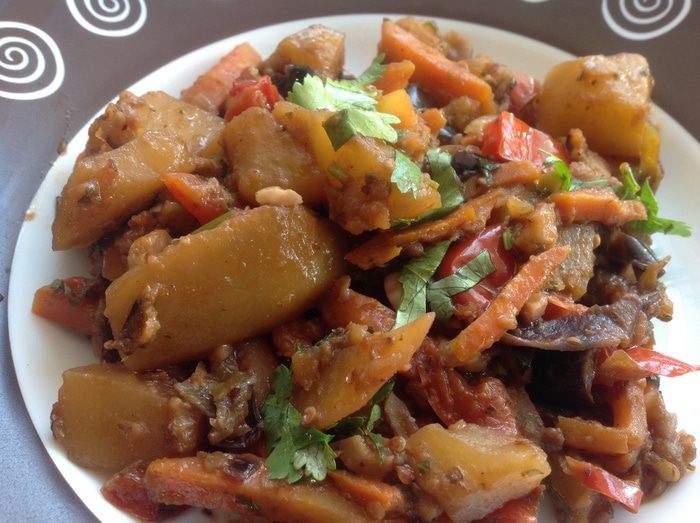 Аджапсандали с картошкой