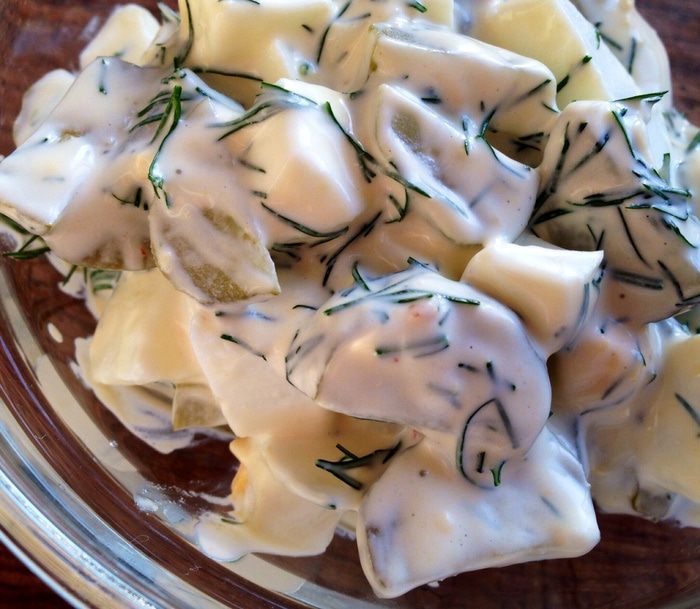 Яичный салат на гренке