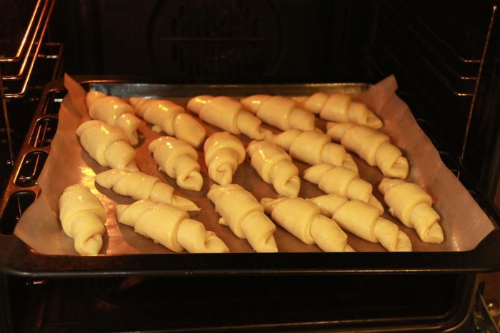 Круассаны с ветчиной