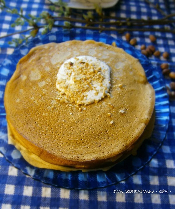 Заварные блины на йогурте