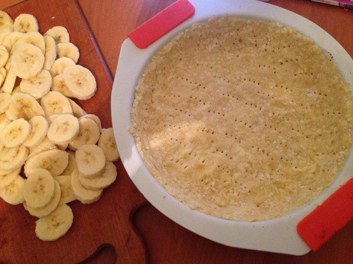 Заливной банановый тарт