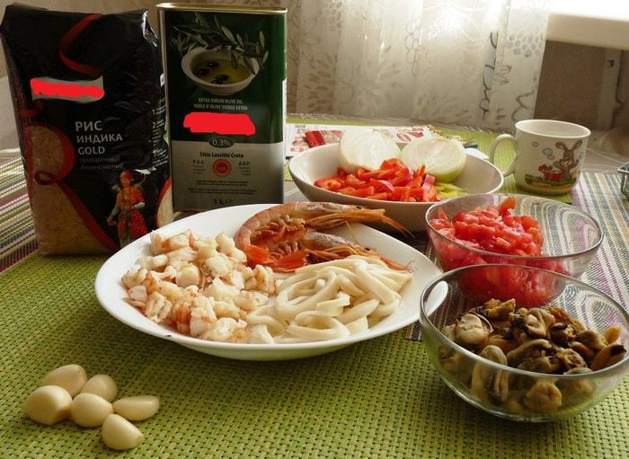 Паэлья с морепродуктами